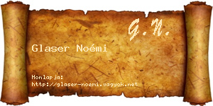 Glaser Noémi névjegykártya